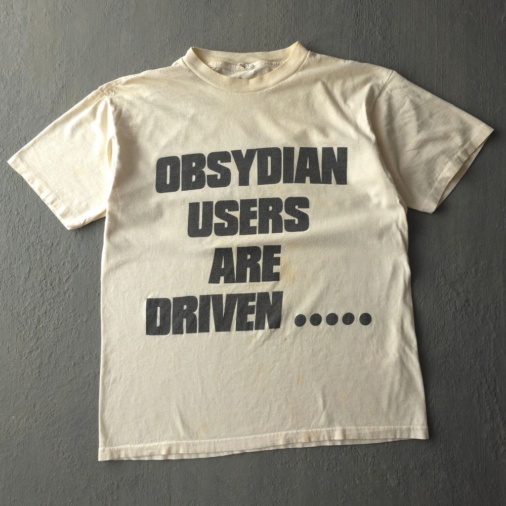 Vintage 90s Synon Cream Obsydian Users Are Driven T-shirt XL Software Tech